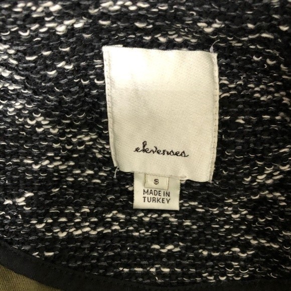 ANTHROPOLOGIE Elevenses Tweed Minka Coat Black S - Picture 11 of 14